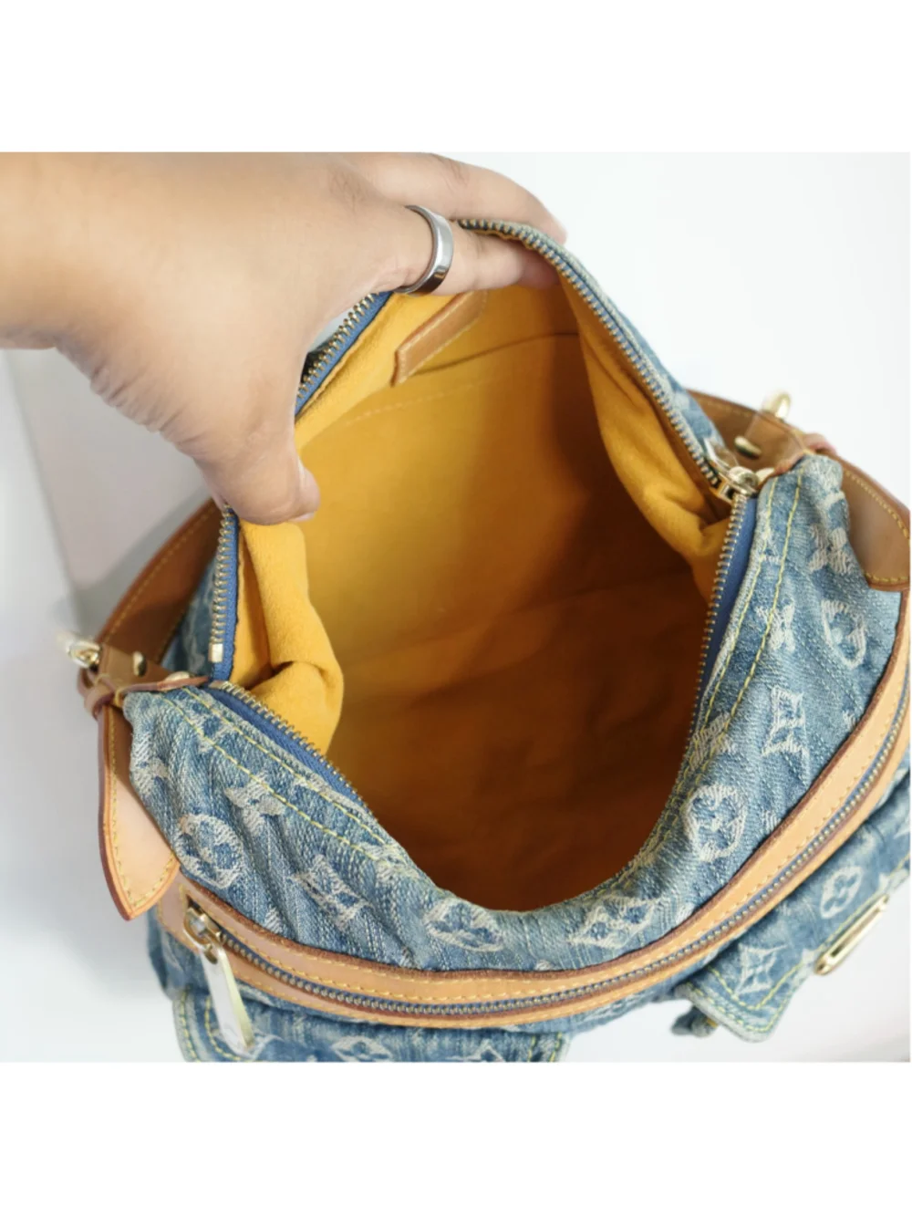 LOUIS VUITTON Vintage Blue Denim Baggy PM